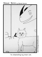 cat, comics, pet adoption, mindfulness