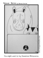 sumatran rhino, rescue rhino, pets, comics